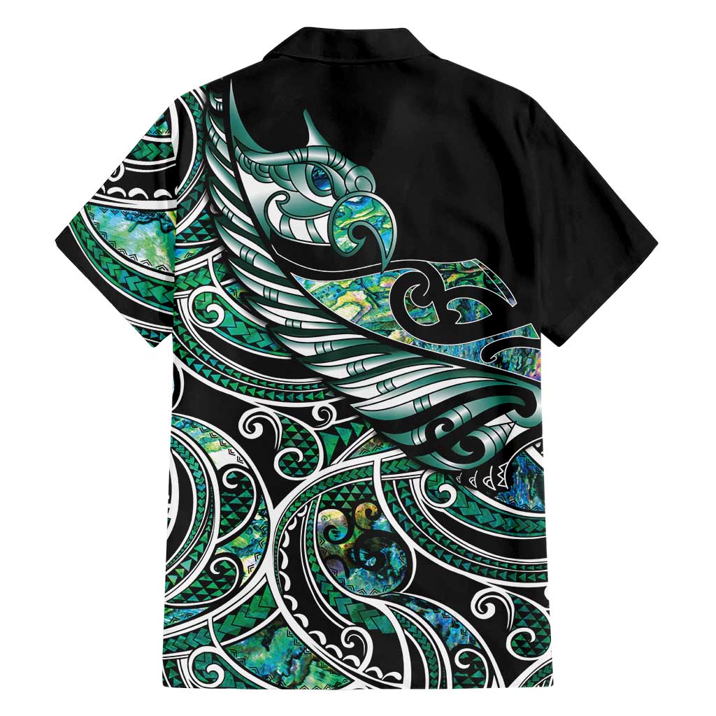 Maori Matariki - Manaia Hawaiian Shirt Emerald Paua Shell LT7 - Polynesian Pride