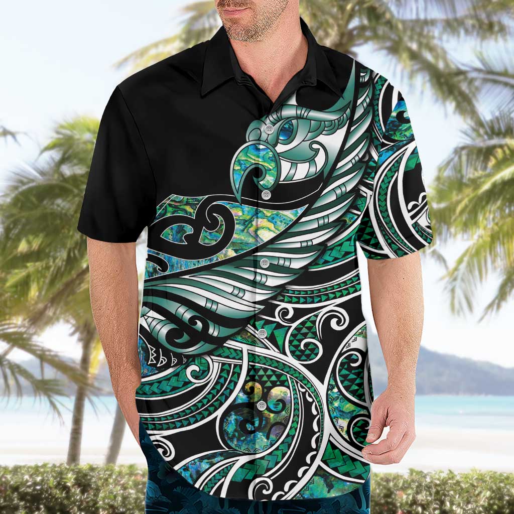 Maori Matariki - Manaia Hawaiian Shirt Emerald Paua Shell LT7 - Polynesian Pride