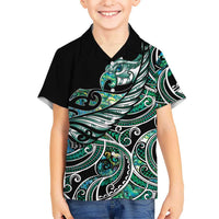 Maori Matariki - Manaia Hawaiian Shirt Emerald Paua Shell LT7 - Polynesian Pride
