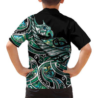 Maori Matariki - Manaia Hawaiian Shirt Emerald Paua Shell LT7 - Polynesian Pride