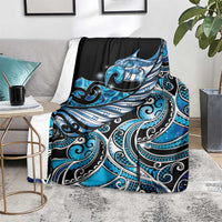 Maori Matariki - Manaia Blanket Galaxy Blue Paua Shell