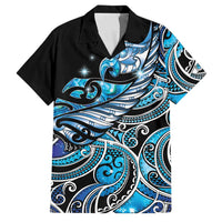 Maori Matariki - Manaia Family Matching Summer Maxi Dress and Hawaiian Shirt Galaxy Blue Paua Shell