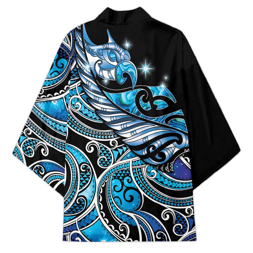 Maori Matariki - Manaia Kimono Galaxy Blue Paua Shell