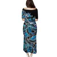 Maori Matariki - Manaia Puletasi Galaxy Blue Paua Shell