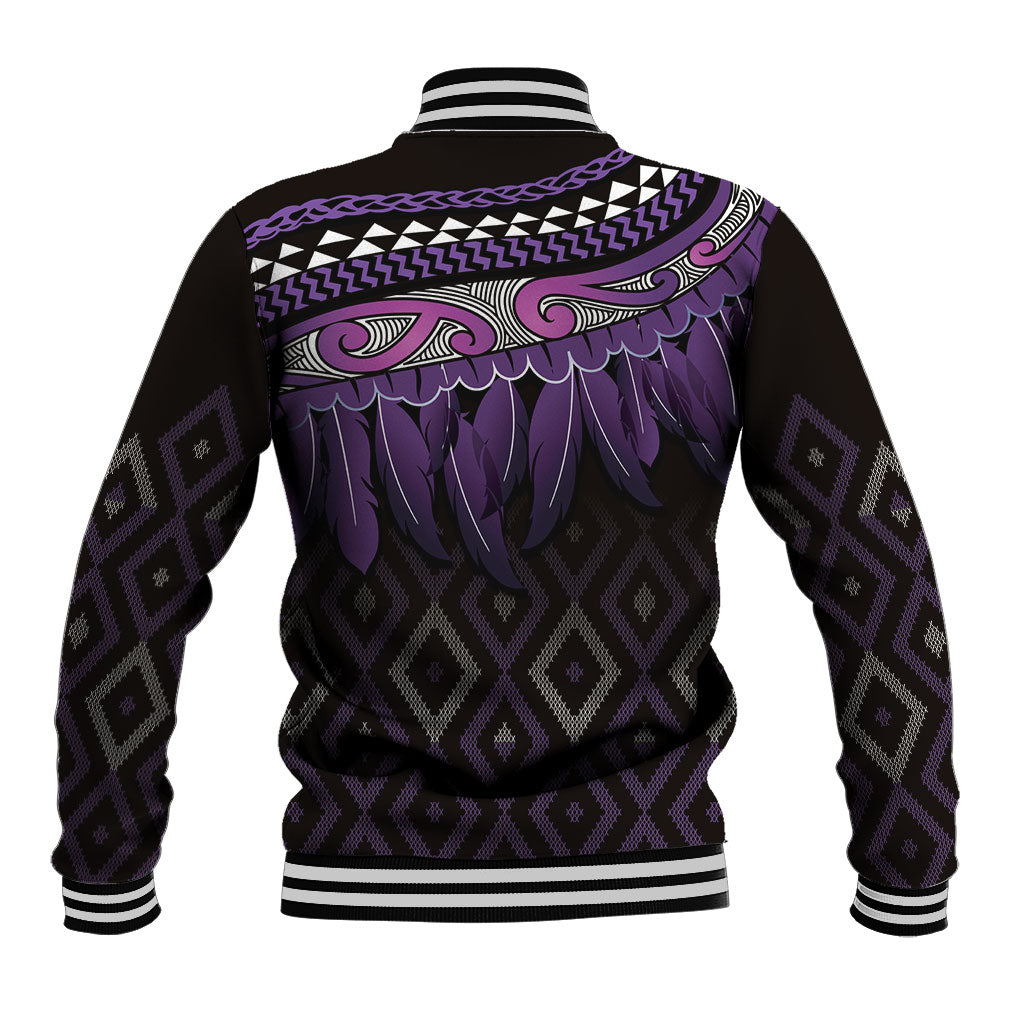 Aotearoa Maori Ngati Porou Iwi Baseball Jacket Korowai Tukutuku Kaokao Motifs