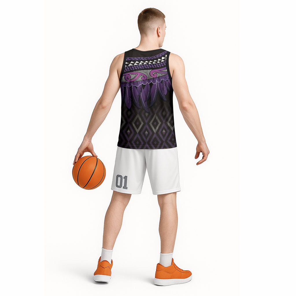Aotearoa Maori Ngati Porou Iwi Basketball Jersey Korowai Tukutuku Kaokao Motifs