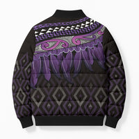 Aotearoa Maori Ngati Porou Iwi Bomber Puffer Jacket Korowai Tukutuku Kaokao Motifs
