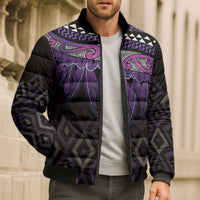 Aotearoa Maori Ngati Porou Iwi Bomber Puffer Jacket Korowai Tukutuku Kaokao Motifs