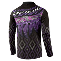 Aotearoa Maori Ngati Porou Iwi Button Sweatshirt Korowai Tukutuku Kaokao Motifs