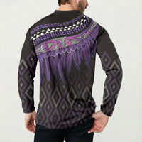 Aotearoa Maori Ngati Porou Iwi Button Sweatshirt Korowai Tukutuku Kaokao Motifs