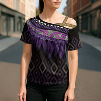 Aotearoa Maori Ngati Porou Iwi Cross Shoulder Shirt Korowai Tukutuku Kaokao Motifs