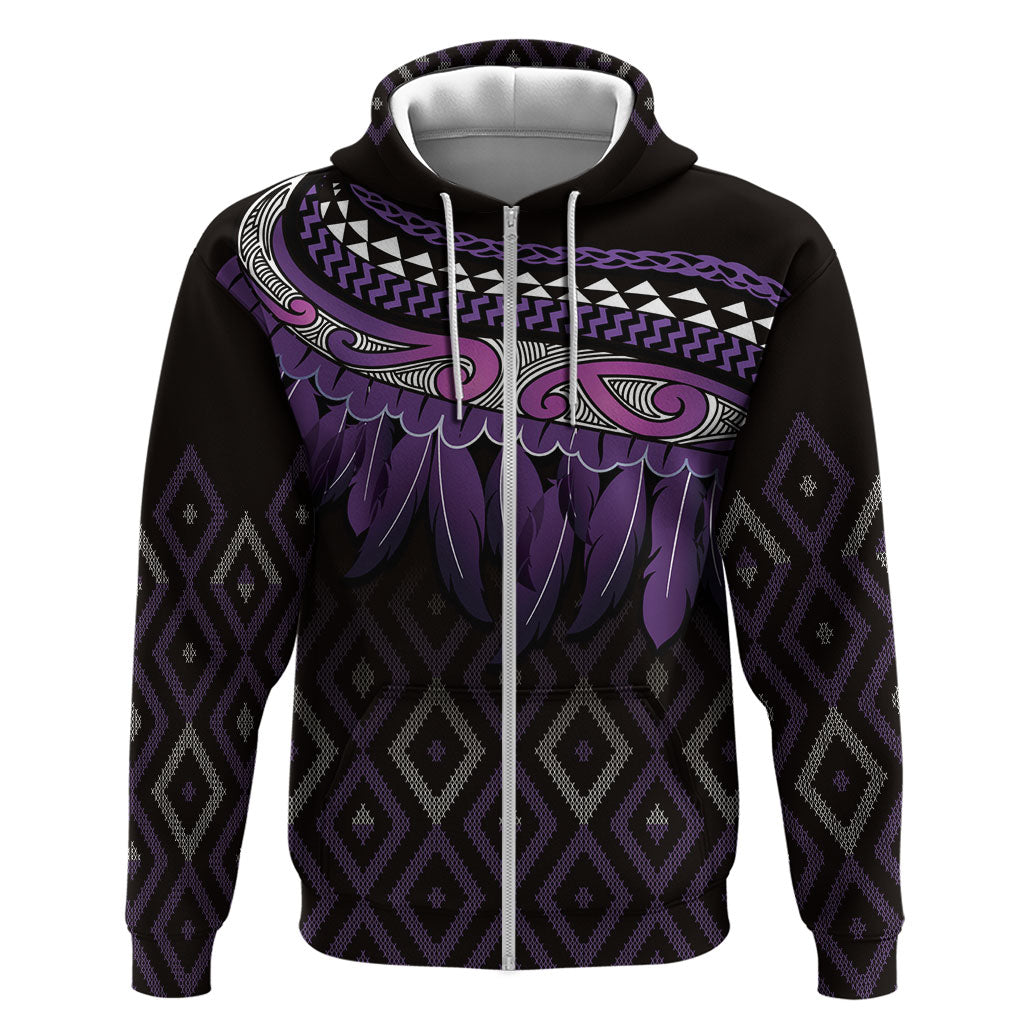 Aotearoa Maori Ngati Porou Iwi Hoodie Korowai Tukutuku Kaokao Motifs