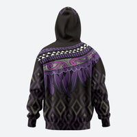 Aotearoa Maori Ngati Porou Iwi Hoodie Korowai Tukutuku Kaokao Motifs