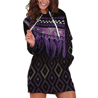 Aotearoa Maori Ngati Porou Iwi Hoodie Dress Korowai Tukutuku Kaokao Motifs