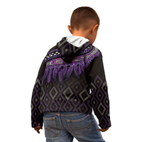 Aotearoa Maori Ngati Porou Iwi Kid Hoodie Korowai Tukutuku Kaokao Motifs