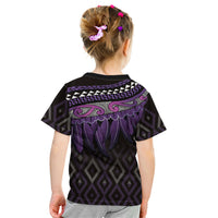 Aotearoa Maori Ngati Porou Iwi Kid T Shirt Korowai Tukutuku Kaokao Motifs
