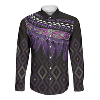 Aotearoa Maori Ngati Porou Iwi Long Sleeve Button Shirt Korowai Tukutuku Kaokao Motifs