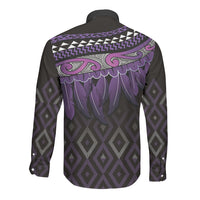 Aotearoa Maori Ngati Porou Iwi Long Sleeve Button Shirt Korowai Tukutuku Kaokao Motifs