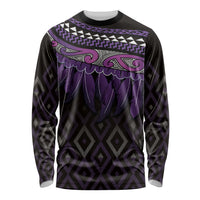 Aotearoa Maori Ngati Porou Iwi Long Sleeve Shirt Korowai Tukutuku Kaokao Motifs
