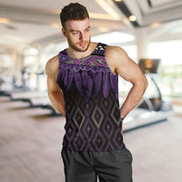 Aotearoa Maori Ngati Porou Iwi Men Tank Top Korowai Tukutuku Kaokao Motifs