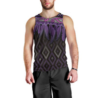 Aotearoa Maori Ngati Porou Iwi Men Tank Top Korowai Tukutuku Kaokao Motifs