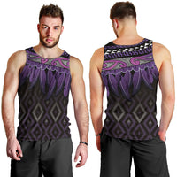 Aotearoa Maori Ngati Porou Iwi Men Tank Top Korowai Tukutuku Kaokao Motifs