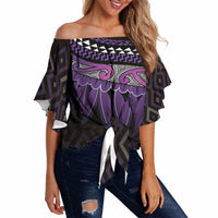 Aotearoa Maori Ngati Porou Iwi Off Shoulder Wrap Waist Top Korowai Tukutuku Kaokao Motifs