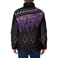 Aotearoa Maori Ngati Porou Iwi Padded Jacket Korowai Tukutuku Kaokao Motifs
