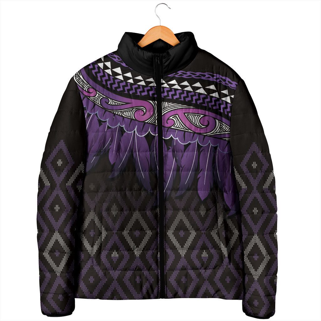 Aotearoa Maori Ngati Porou Iwi Padded Jacket Korowai Tukutuku Kaokao Motifs