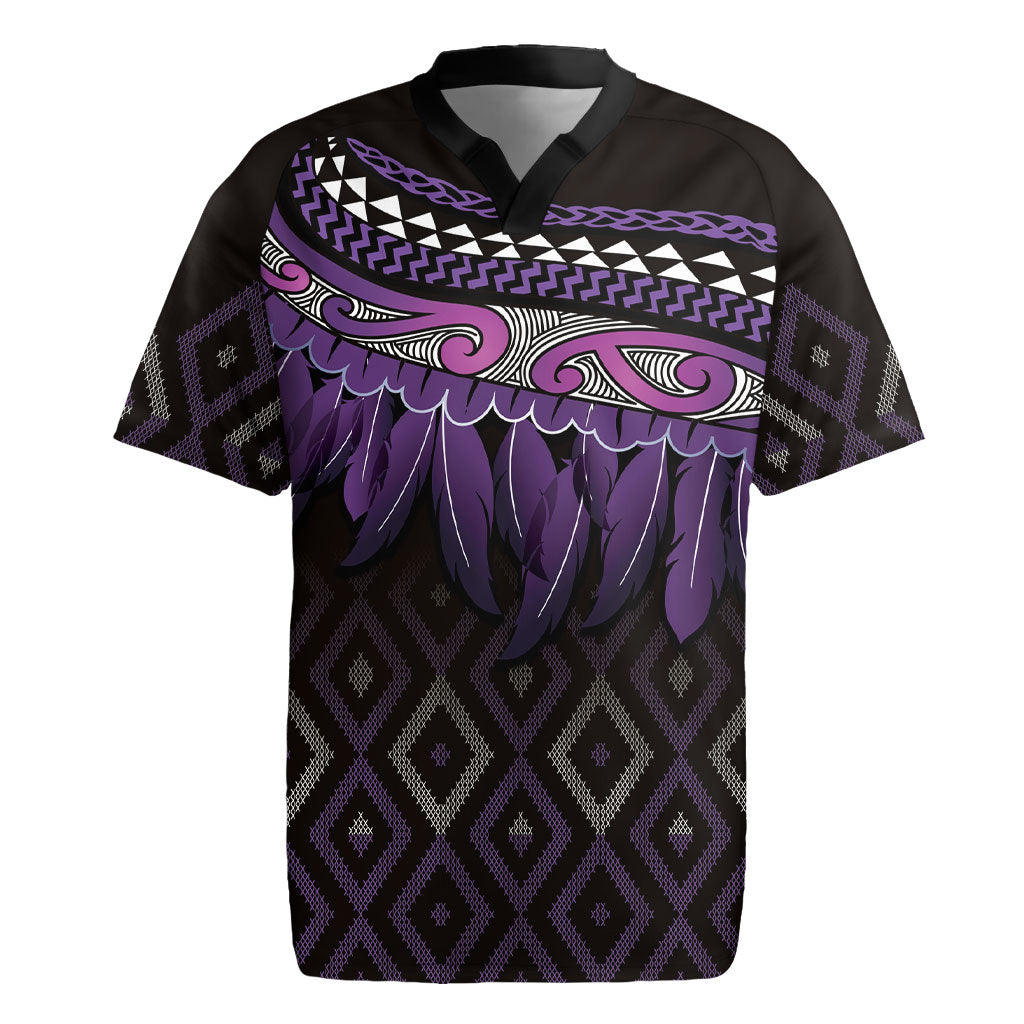 Aotearoa Maori Ngati Porou Iwi Rugby Jersey Korowai Tukutuku Kaokao Motifs