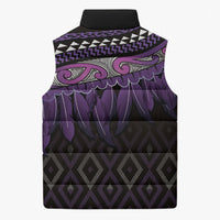 Aotearoa Maori Ngati Porou Iwi Sleeveless Puffer Jacket Korowai Tukutuku Kaokao Motifs