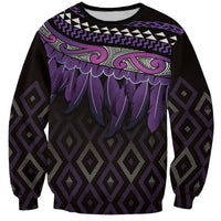 Aotearoa Maori Ngati Porou Iwi Sweatshirt Korowai Tukutuku Kaokao Motifs