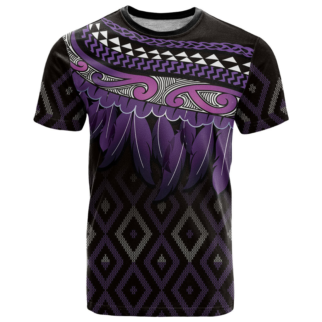 Aotearoa Maori Ngati Porou Iwi T Shirt Korowai Tukutuku Kaokao Motifs