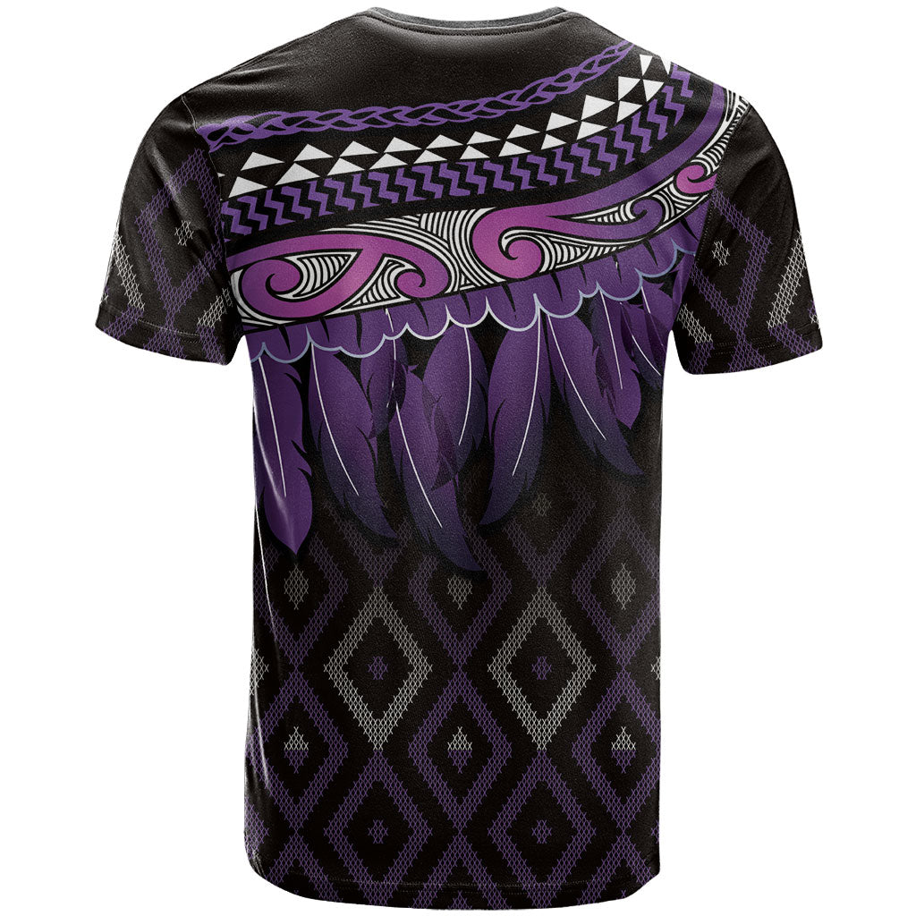 Aotearoa Maori Ngati Porou Iwi T Shirt Korowai Tukutuku Kaokao Motifs