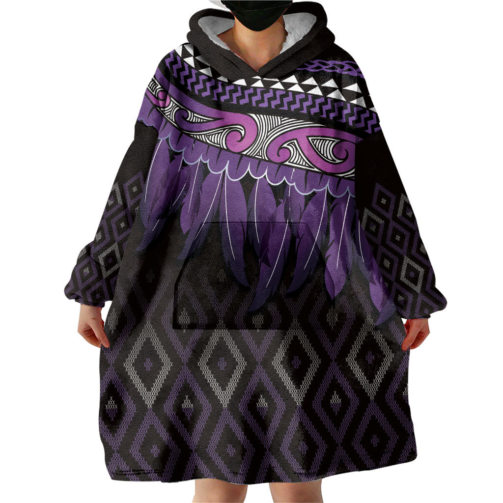 Aotearoa Maori Ngati Porou Iwi Wearable Blanket Hoodie Korowai Tukutuku Kaokao Motifs