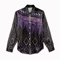 Aotearoa Maori Ngati Porou Iwi Women Casual Shirt Korowai Tukutuku Kaokao Motifs