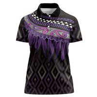 Aotearoa Maori Ngati Porou Iwi Women Polo Shirt Korowai Tukutuku Kaokao Motifs