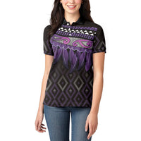 Aotearoa Maori Ngati Porou Iwi Women Polo Shirt Korowai Tukutuku Kaokao Motifs