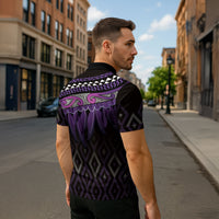 Aotearoa Maori Ngati Porou Iwi Zipper Polo Shirt Korowai Tukutuku Kaokao Motifs