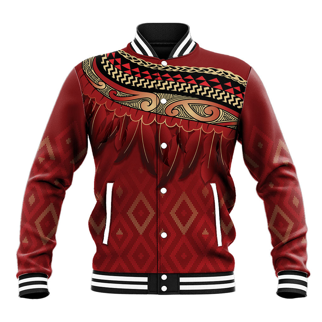 Aotearoa Maori Waikato Tainui Iwi Baseball Jacket Korowai Tukutuku Kaokao Motifs