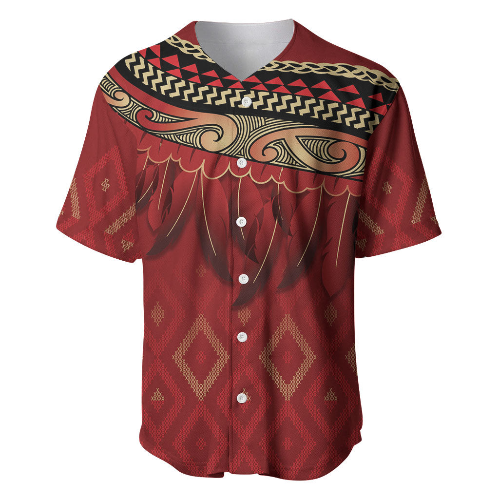 Aotearoa Maori Waikato Tainui Iwi Baseball Jersey Korowai Tukutuku Kaokao Motifs
