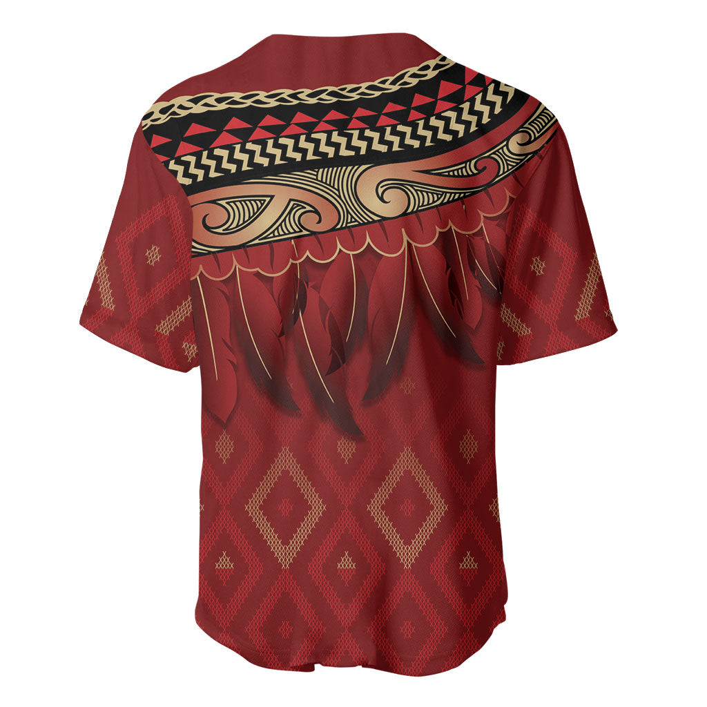 Aotearoa Maori Waikato Tainui Iwi Baseball Jersey Korowai Tukutuku Kaokao Motifs