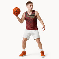 Aotearoa Maori Waikato Tainui Iwi Basketball Jersey Korowai Tukutuku Kaokao Motifs