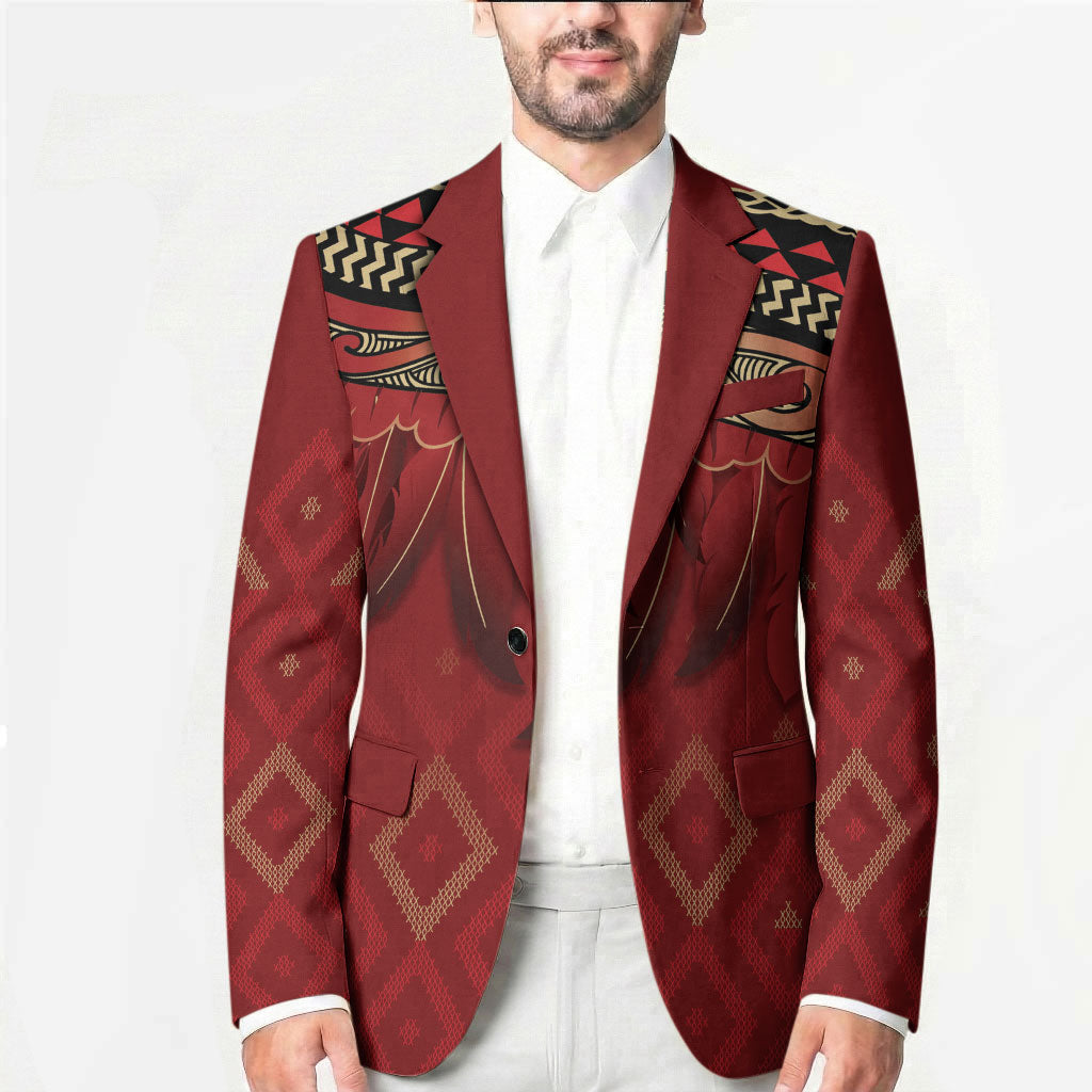 Aotearoa Maori Waikato Tainui Iwi Blazer Korowai Tukutuku Kaokao Motifs