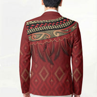 Aotearoa Maori Waikato Tainui Iwi Blazer Korowai Tukutuku Kaokao Motifs