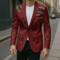 Aotearoa Maori Waikato Tainui Iwi Blazer Korowai Tukutuku Kaokao Motifs