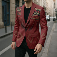 Aotearoa Maori Waikato Tainui Iwi Blazer Korowai Tukutuku Kaokao Motifs