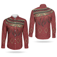 Aotearoa Maori Waikato Tainui Iwi Couples Matching Short Sleeve Bodycon Dress and Long Sleeve Button Shirt Korowai Tukutuku Kaokao Motifs