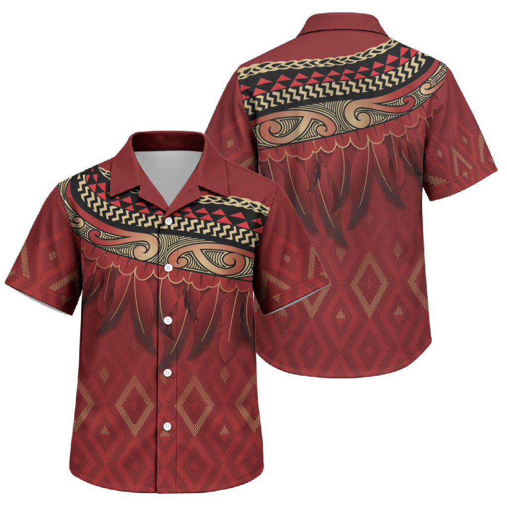 Aotearoa Maori Waikato Tainui Iwi Family Matching Off Shoulder Maxi Dress and Hawaiian Shirt Korowai Tukutuku Kaokao Motifs