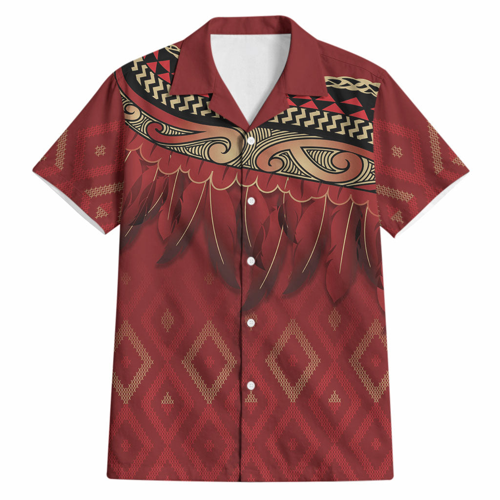 Aotearoa Maori Waikato Tainui Iwi Hawaiian Shirt Korowai Tukutuku Kaokao Motifs
